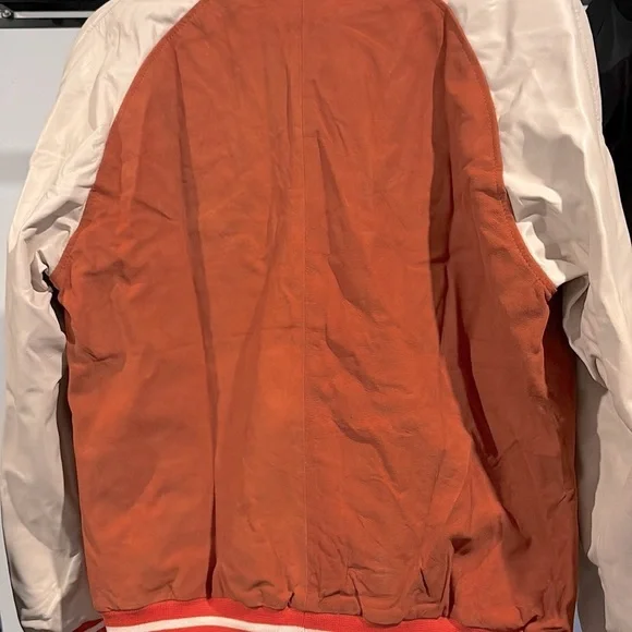 NEW [NYC Jackets] Texas Longhorns NCAA Orange Varsity Letterman Jacket Mens 3XL - Picture 8 of 15